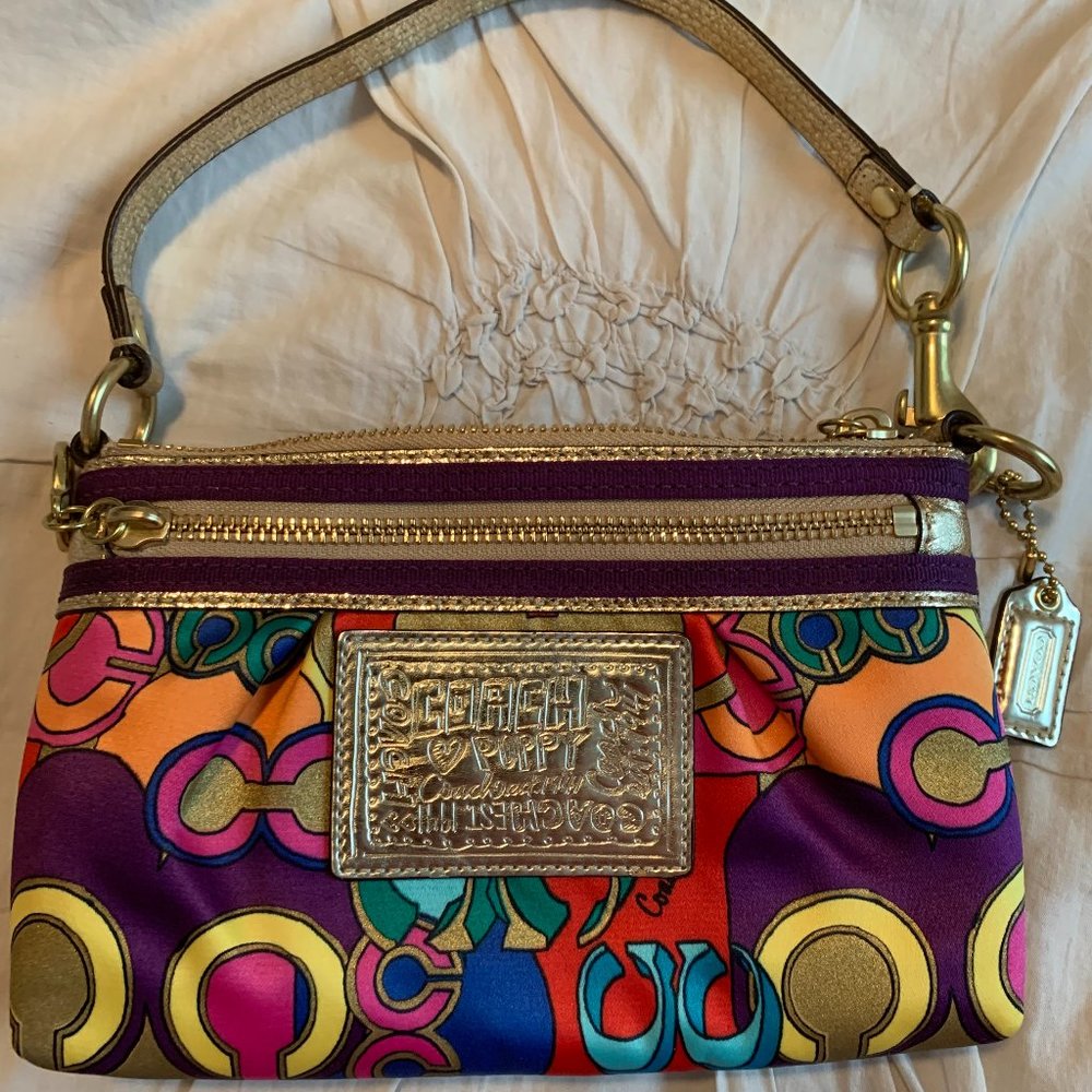 Small Colorful Patterned Coach Purse